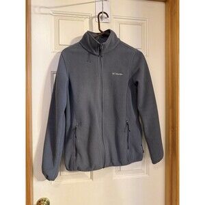 Columbia Women's Gray Full Zip Basic Jacket Long Sleeve Zipped Pockets